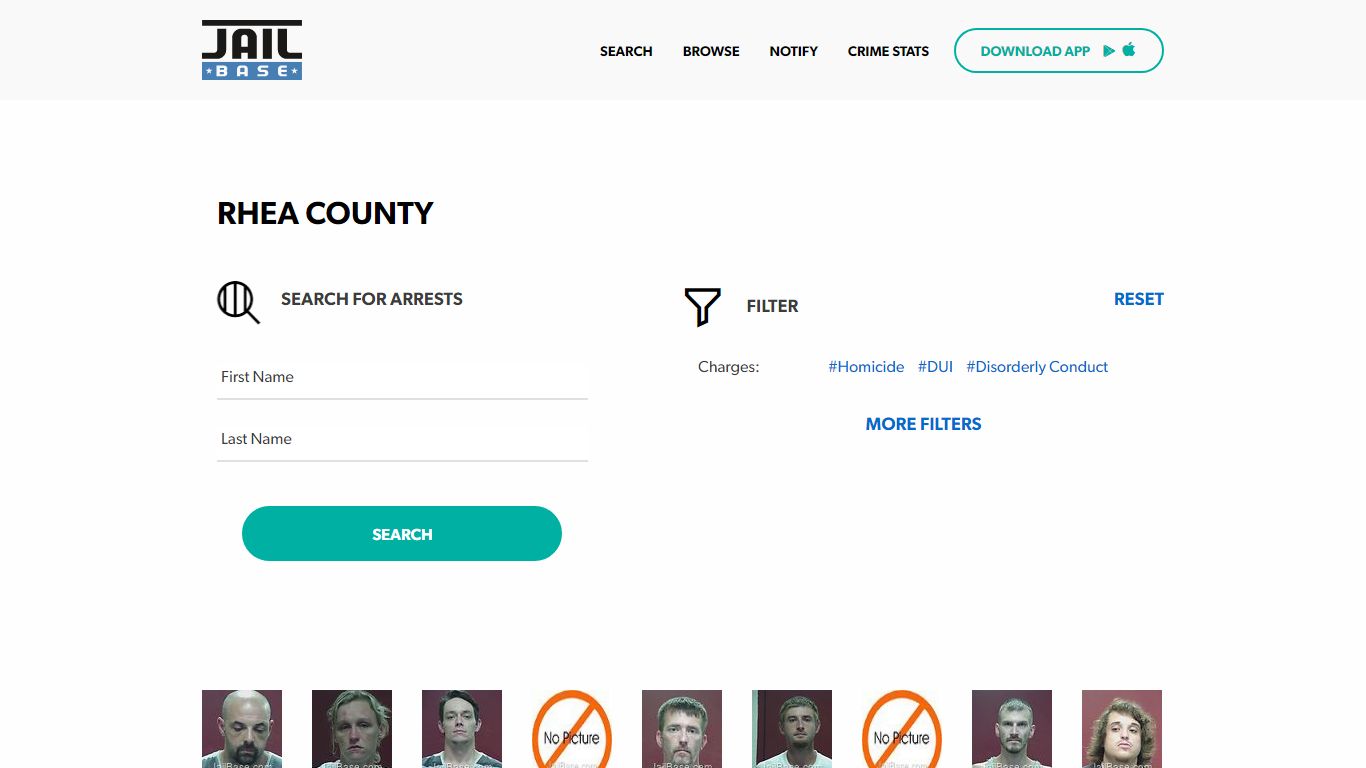 Rhea County Jail Inmate Search and Mugshots | JailBase